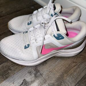 Nike Womens White Zoom Size 8 Pre-Owned